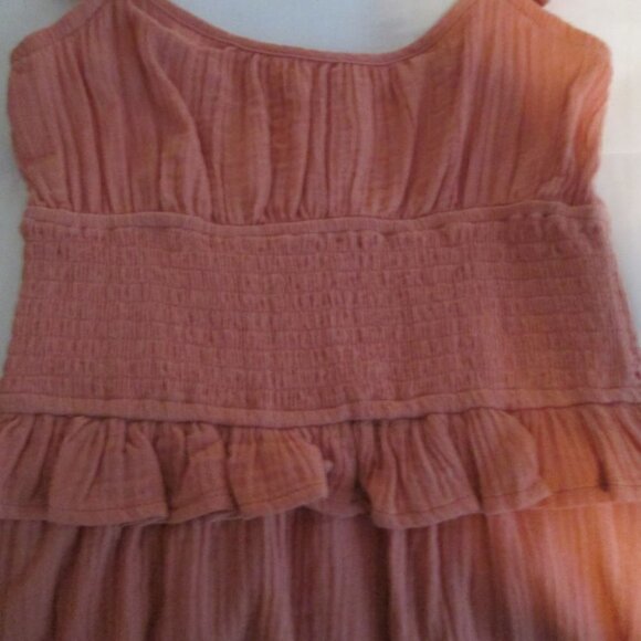 SOCIALITE Crinkled Smocked Mini Dress Size Large-Coral-NWT - Picture 6 of 16